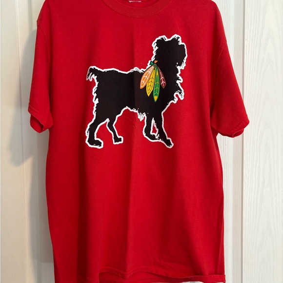Other - Red T-Shirt with Black Dog Silhouette